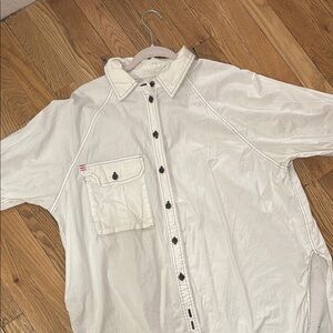 Stylish White Button-Up Shirt